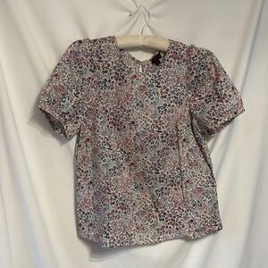 J. Crew Cottagecore Floral Blouse Size M 100% Cotton NWOT